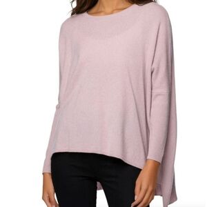 Subtle Luxury Pink Cashmere Sweater Loose And Easy‎ Crew Neck Boxy